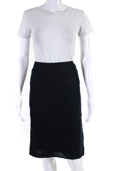 Ralph Lauren Collection Womens Lined Knee Length Fit Flare Skirt Blue Size 6