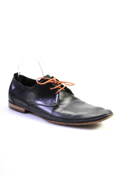 Minelli Mens Leather Round Toe Lace Up Derby Dress Shoes Black Size 42 12