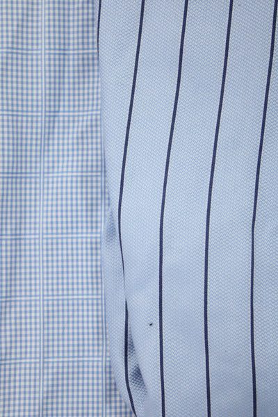Pronto Uomo Mens Cotton Long Sleeve Button Up Dress Shirts Blue Size 2XLT Lot 2