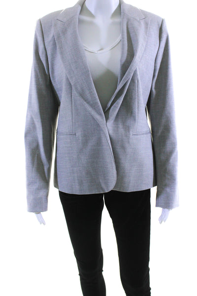 Hipchik Couture Womens Gray Bedazzled One Button Long Sleeve Blazer Size M