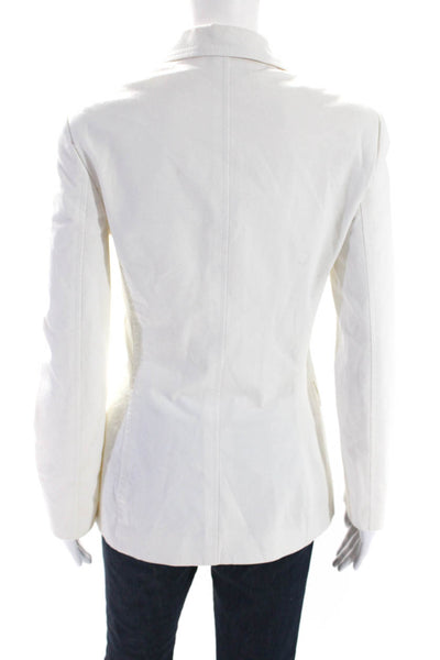 Philosophy di Alberta Ferretti Women's Long Sleeve Lined Blazer White Size S