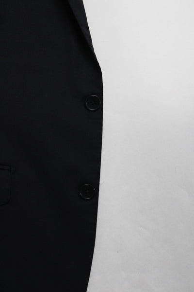 Paul Betenly Mens Navy Blue Two Button Long Sleeve Blazer Jacket Size 38R