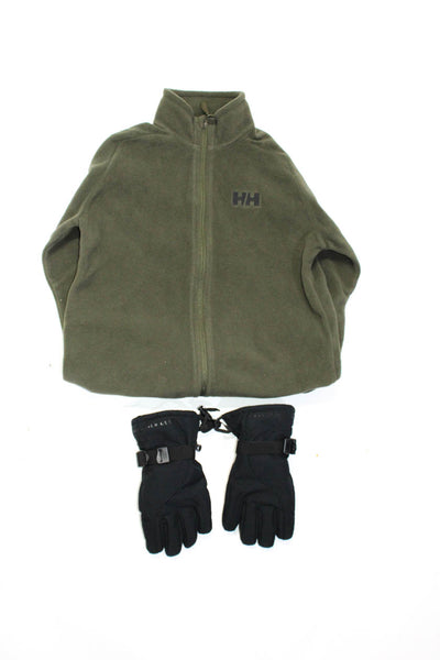 Helly Hansen Boulder Gear Womens Fleece Jacket Gloves Green Black Size S L Lot 2