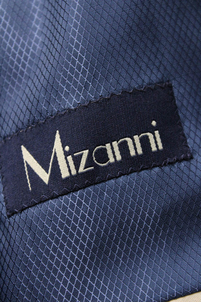 Mizanni Men's Long Sleeves Lined Collared Three Button Jacket Navy Blue Size 40