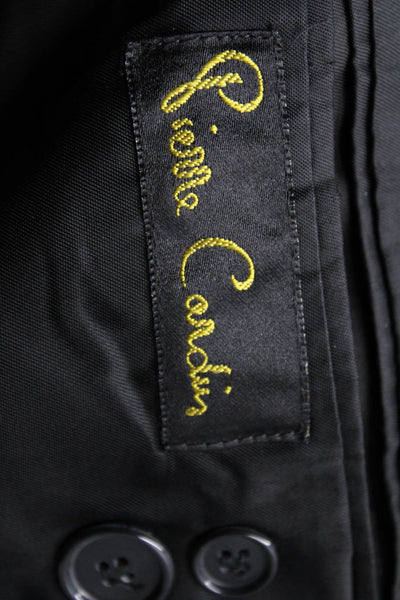 Pierre Cardin Paris Men's Long Sleeve Double Breast Lined Jacket Black Size 44
