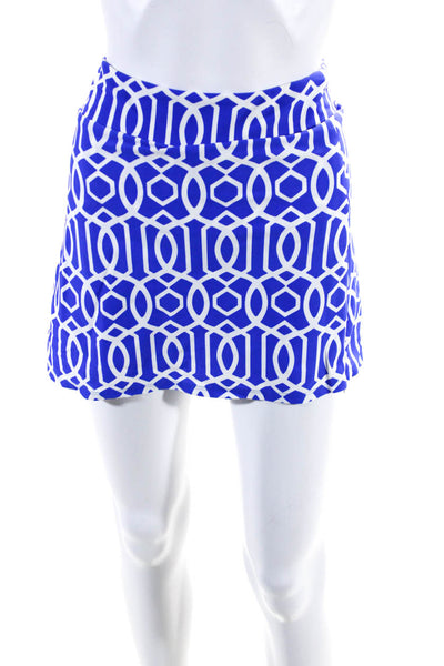 Jude Connally Womens Abstract Print Swim Skirt Blue Size XS