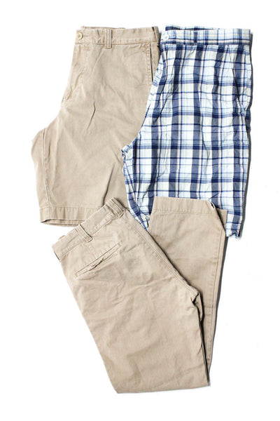 J Crew Lacoste Mens Khaki Shorts Pants Beige Blue Size 34 33x32 44 Lot 3