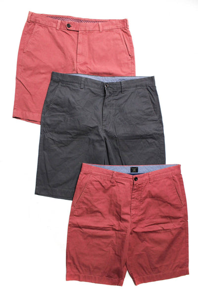 Brooks Brothers J Crew Mens Chino Shorts 11" Red Size 36 Lot 3