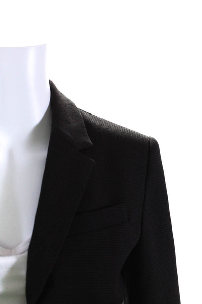 The Row Womens Black Cotton Two Button Long Sleeve Blazer Jacket Size 6