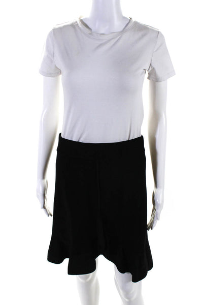 Altuzarra Women's Pull-On Ruffle Tiered Hem Bodycon Mini Skirt Black Size M