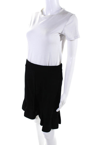 Altuzarra Women's Pull-On Ruffle Tiered Hem Bodycon Mini Skirt Black Size M