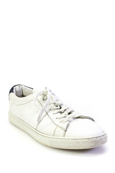 Oliver Cabell Mens Leather Round Toe Colorblock Sneakers White Size EUR42