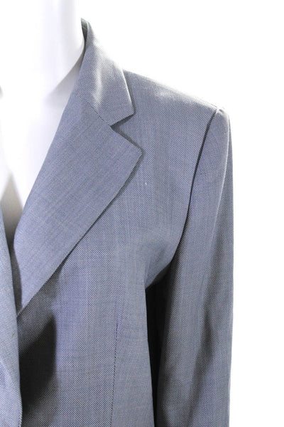 Giorgio Armani Womens Wool Long Sleeve One Button Blazer Jacket Gray Size 44
