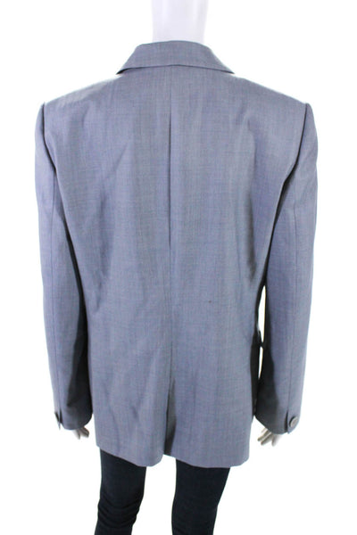 Giorgio Armani Womens Wool Long Sleeve One Button Blazer Jacket Gray Size 44