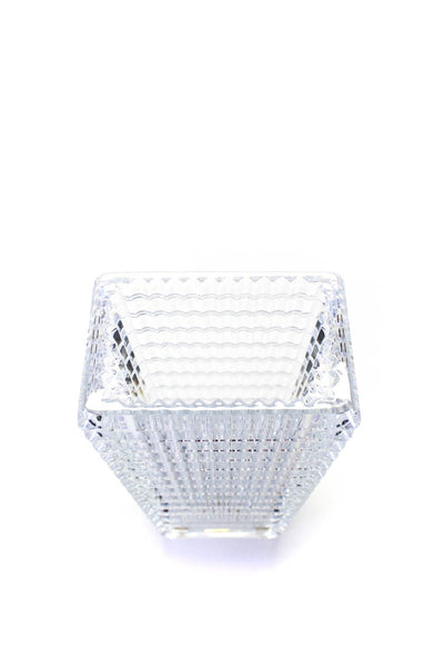 Baccarat Crystal Eye Rectangular Vase Clear