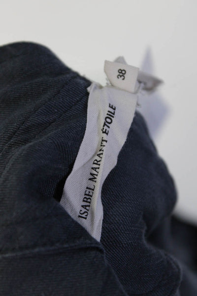 Etoile Isabel Marant Womens Linen Blend Tie Closure Romper Gray Size 38
