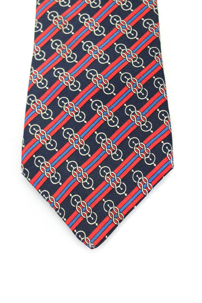 Tiecrafters Mens Abstract Striped Print Wrapped Classic Tie Pink Size OS