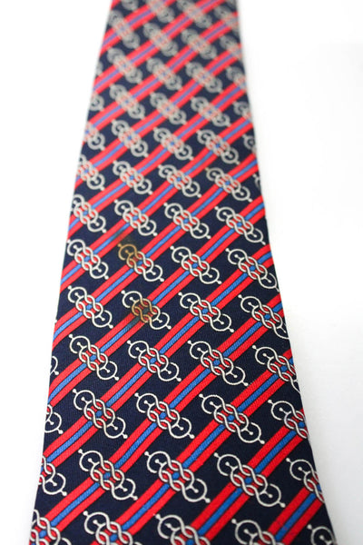 Tiecrafters Mens Abstract Striped Print Wrapped Classic Tie Pink Size OS