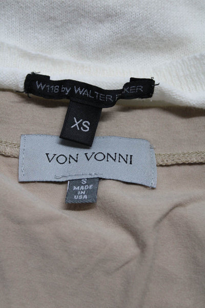 Von Vonni Walter Baker Womens Loose Knit Sweater V Neck Tee Shirt XS Small Lot 2