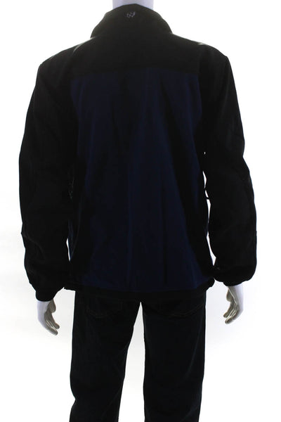 Mountain Hard Wear Mens Colorblock Collared Mock Neck Zipped Jacket Blue Size L