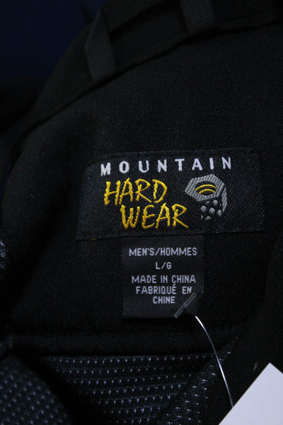 Mountain Hard Wear Mens Colorblock Collared Mock Neck Zipped Jacket Blue Size L
