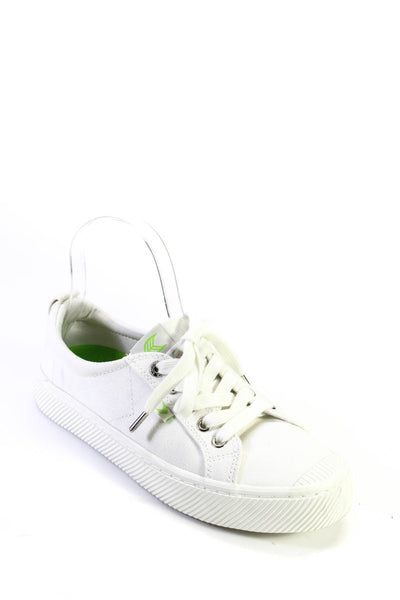 Cariuma Womens Canvas Lace Up Low Top Sneakers Off White Size 8