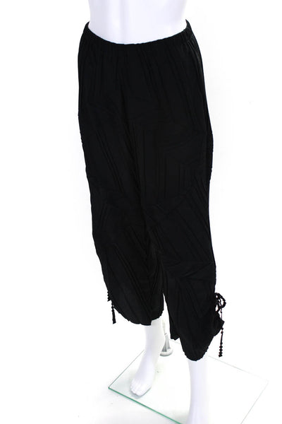 Babette Womens Buttoned Sleeveless V Neck Tank Blouse Pants Set Black Size S M