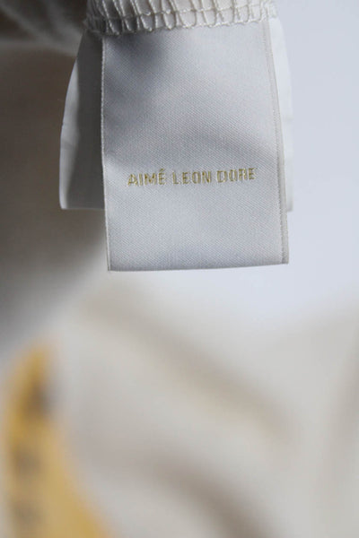 Aime Leon Dore Womens Graphic Table Setting Short Sleeve Tee Shirt Ivory Medium