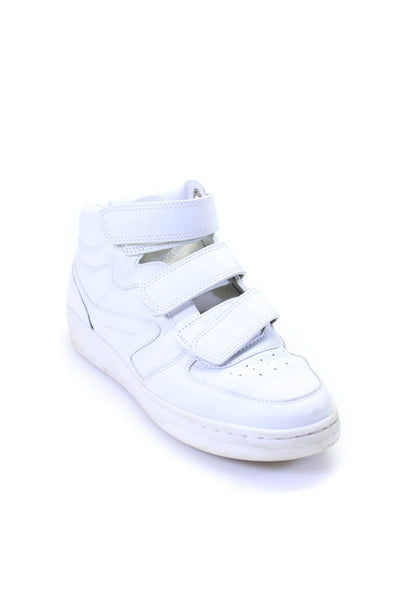 Rag & Bone Womens Leather High Top Hook Pile Tape Sneakers White Size 8.5
