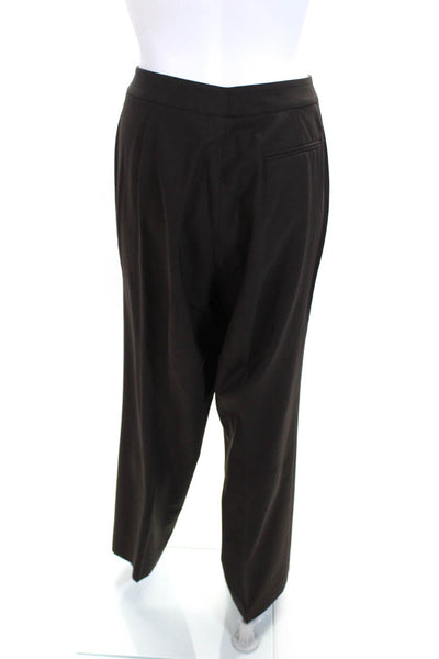 Lafayette 148 New York Womens Brown Wool Long Sleeve Blazer Pants Set Size 12 14