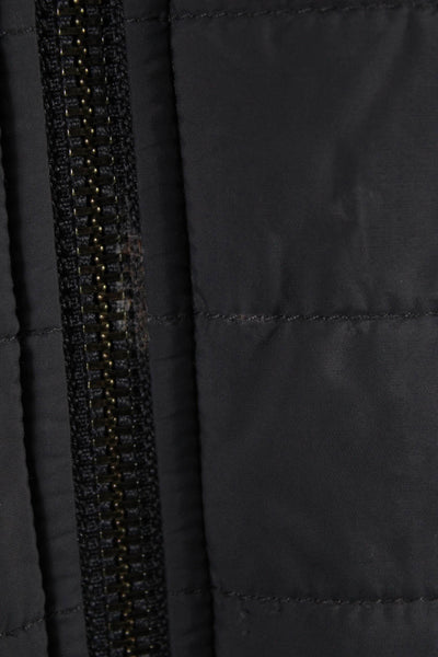 J. Mclaughlin Mens RIibbed Sleeves Full Zipper Jacket Gray Size Medium