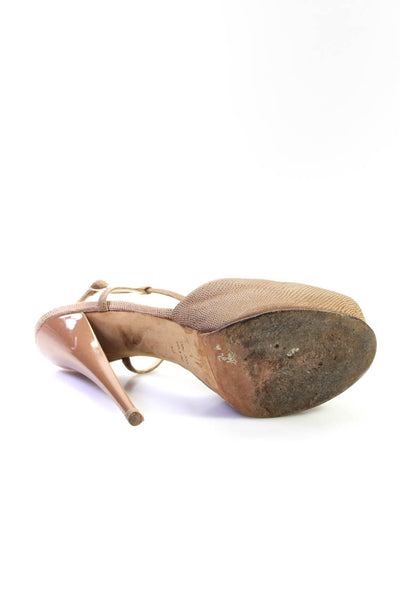 Giuseppe Zanotti Design Womens Stiletto Ankle Strap Peep Toe Sandals Brown 40