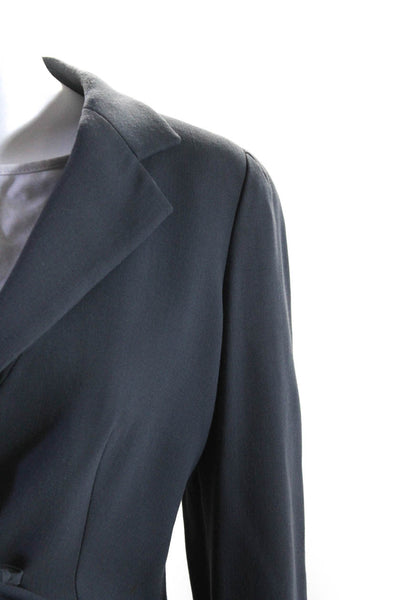 Armani Collezioni Womens Wool Tie Front Blazer Jacket Pencil Skirt Gray Size 6 8