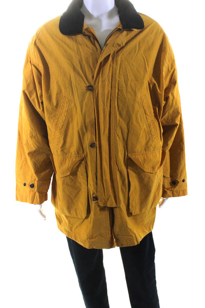 The Patch Pocket By Gant Men's Long Sleeves Full Zip Coat Yellow Size XL