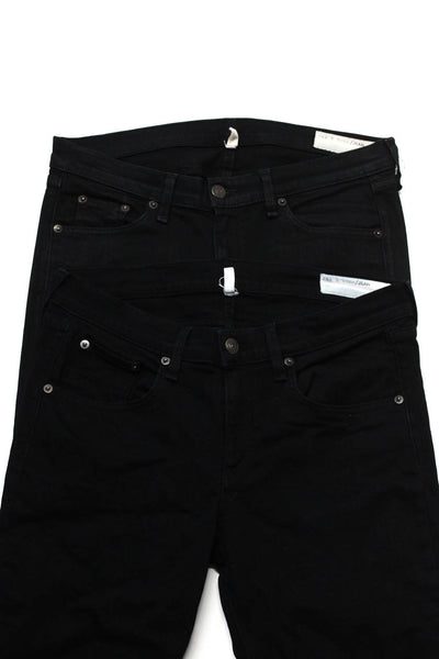 Rag & Bone Jean Womens Skinny Leg Jeans Black Cotton Size 29 Lot 2