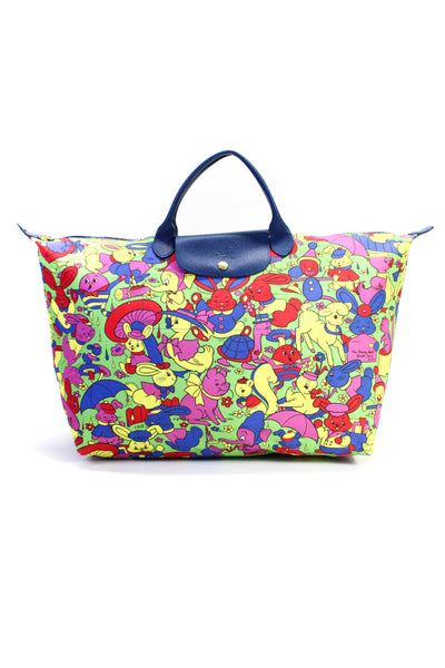 Longchamp x Jeremy Scott 2015 Limited Edition Animals Le Pliage Tote Handbag