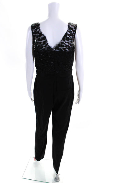 Reiss Womens Lace Sleeveless Sleeveless Amorie Jumpsuit Black Size 8