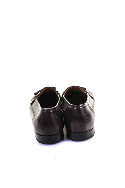 Mezlan Mens Leather Slide On Tassel Loafers Brown Size 10.5 Medium