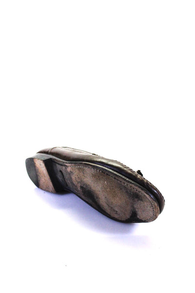 Mezlan Mens Leather Slide On Tassel Loafers Brown Size 10.5 Medium