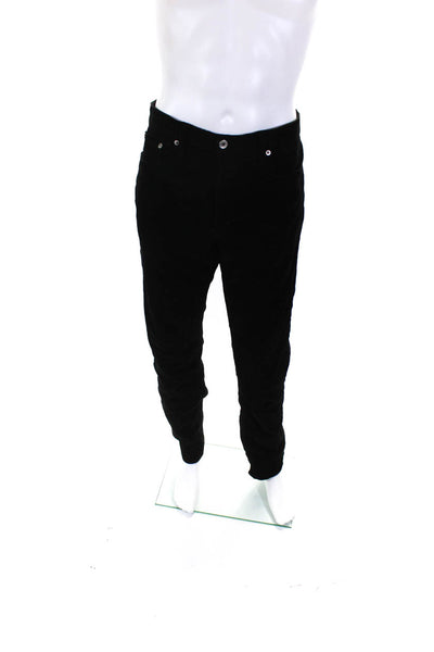 Rag & Bone Men's Button Closure Pockets Straight Leg Corduroy Pant Black Size 36