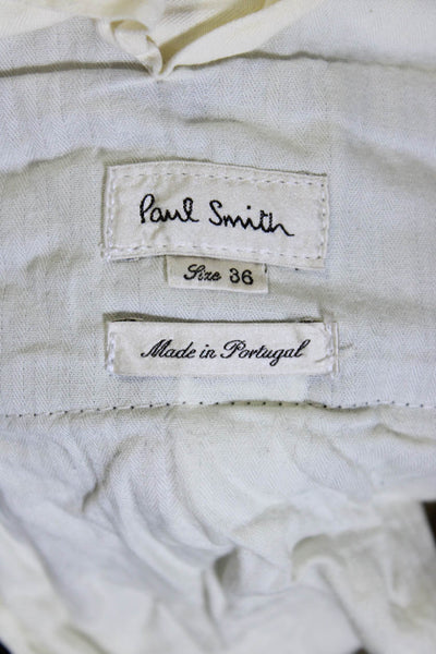 Paul Smith Men's Hook Closure Flat Front Straight Leg Dress Pant Gray Size 36