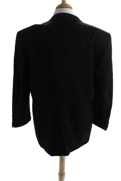 Valentino Mens Tuxedo Blazer Jacket Black Wool Size 44 Long