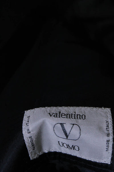 Valentino Mens Tuxedo Blazer Jacket Black Wool Size 44 Long