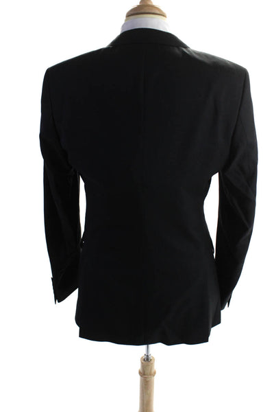 Boss Hugo Boss Mens Pinstriped Blazer Jacket Black Wool Size 40 Long