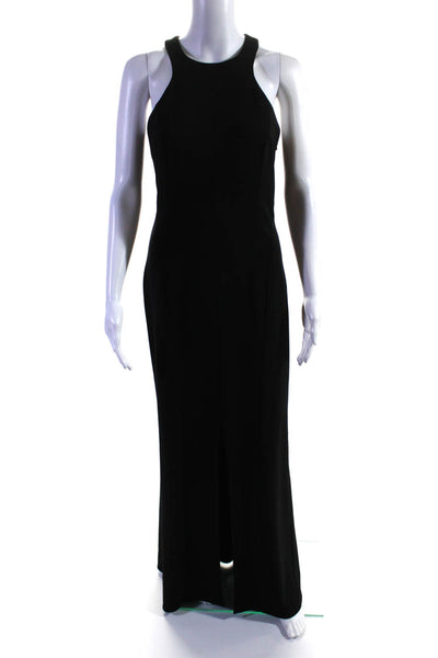 Escada Womens Darted Front Slit Buttoned Zipped Cut-Out Gown Black Size EUR36