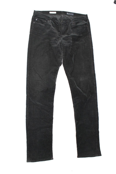 AG Men's Button Closure Straight Leg Corduroy Casual Pant Black Size 32 Lot 2