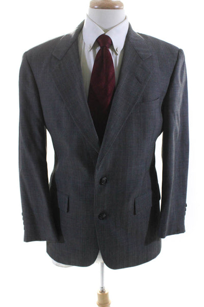 Hart Schaffner Marx Men's Long Sleeves Lined Two Button Jacket Gray Size 42