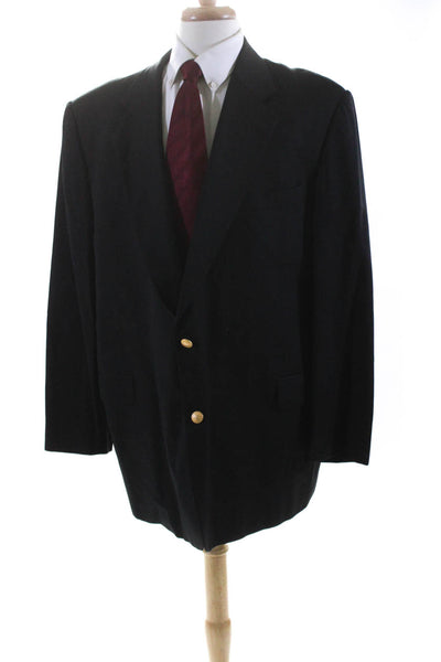 Burberry Mens Wool Buttoned Collared Long Sleeve Blazer Jacket Black Size EUR54