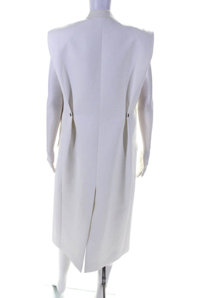 Givenchy Womens Full Zipper Sleeveless Shift Dress White Size EUR 40