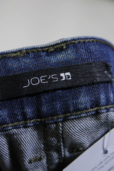 Joes Mens Cotton Medium Washed Buttoned Straight Leg Jeans Blue Size EUR32